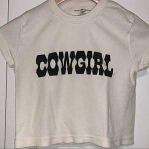 Brandy Melville Cowgirl Cropped Tee